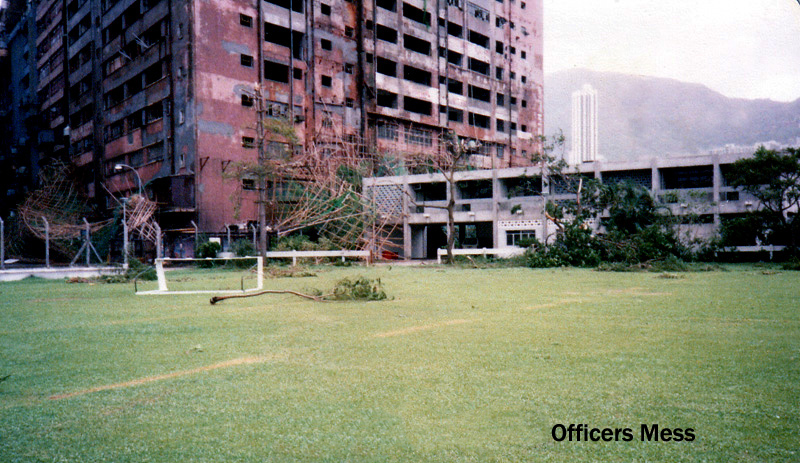 Officers Mess after Typhoon Helen 1984